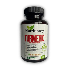 
                  
                    Nutritionsy Organic Turmeric BioPerine 95% Curcuminoids ,tumeric and Ginger ,Anti Inflammatory
                  
                