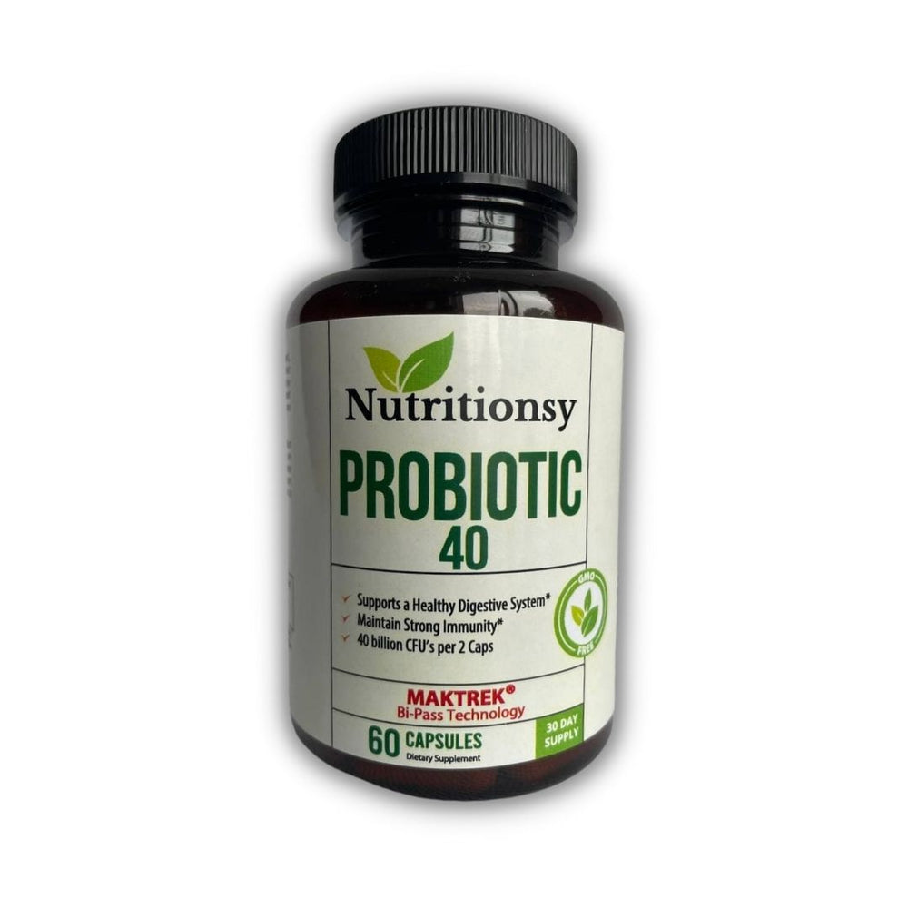 Nutritionsy Probiotics 40 Billion ,Promotes Digestive Health Boosts Immune System ,for Women and Men